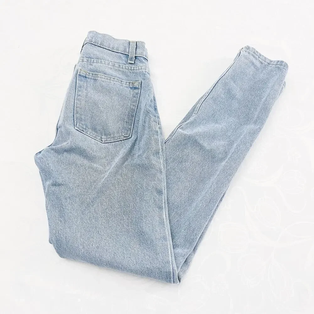 American Apparel The High Waisted Jean Light Wash Denim Size 25